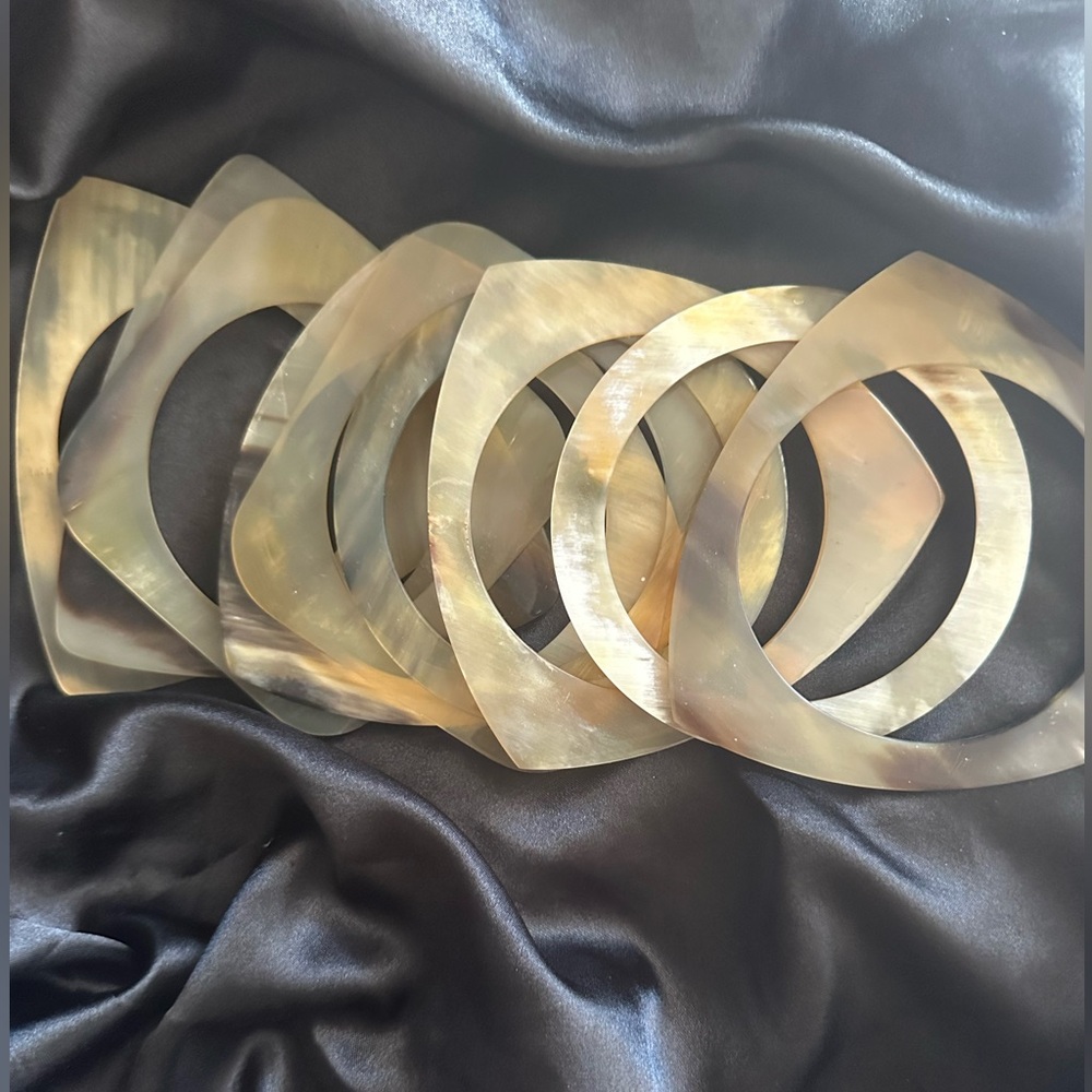 Natural Horn Bracelet Stack 9